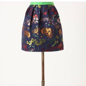 Anthropologie Satin Tulip skirt